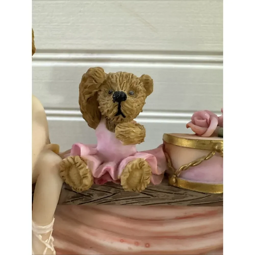 Vintage Montefiori Collection Italian 3D Resin Ballerina Picture Frame Pink Rose